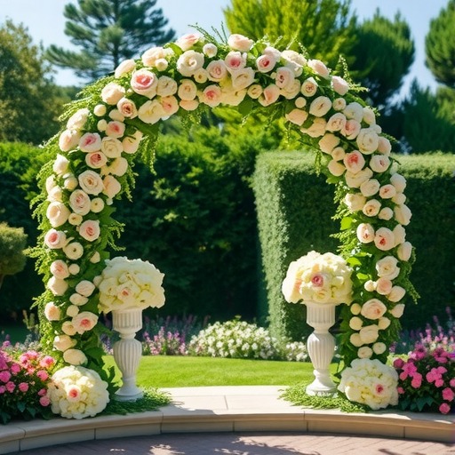 婚礼鲜花拱门布置方法 引领梦幻氛围的创意设计